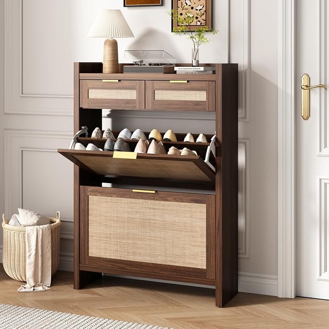 HOKYHOKY Rattan Shoe Storage Cabinet by HOKYHOKY