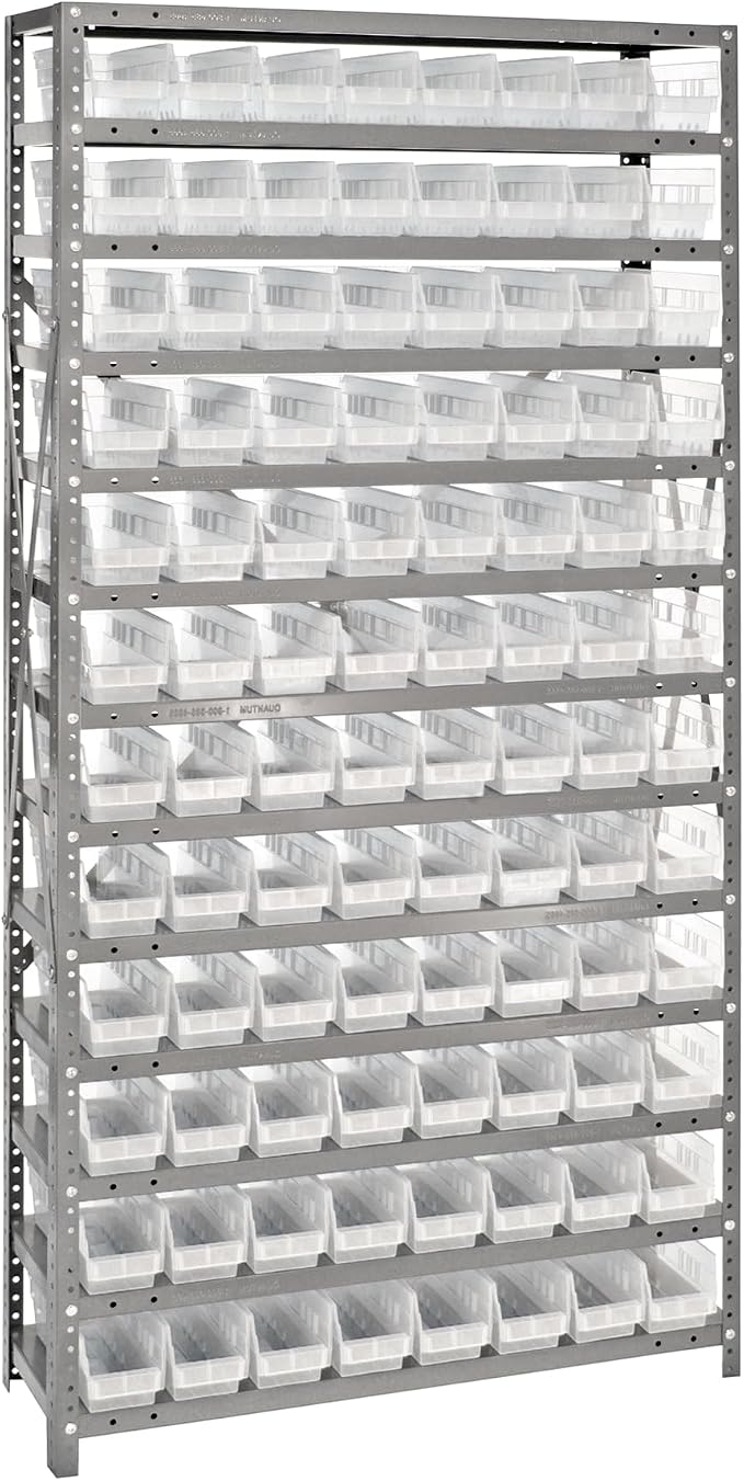 Quantum Storage Systems 1275-101CL Clear-View Sloped Shelving Unit by QuantumStorageSystems