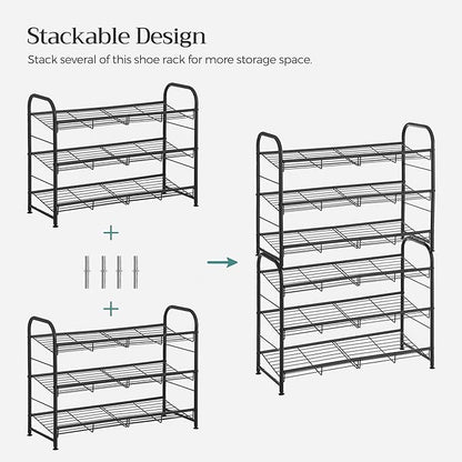 SONGMICS Shoe Rack, 3 Tier Shoe Organizer - Image 7