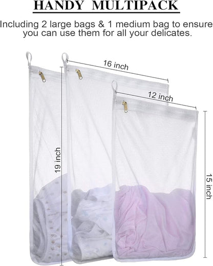Reusable Mesh Laundry Bags, Delicates Garment Washing Bags - Image 2