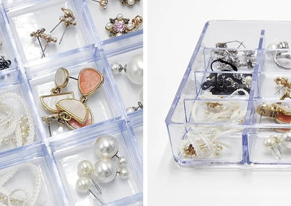 16 Grid Jewelry Organizer Tray, Stackable Design, Jewelry Storage, Makeup - Image 6