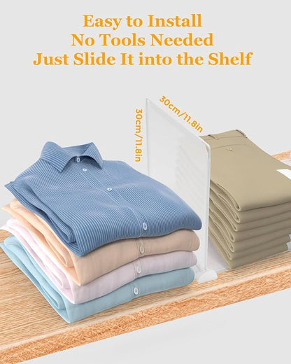 Shelf Dividers for Closet Organization, Portable Closet Shelf Divider, Closet - Image 2