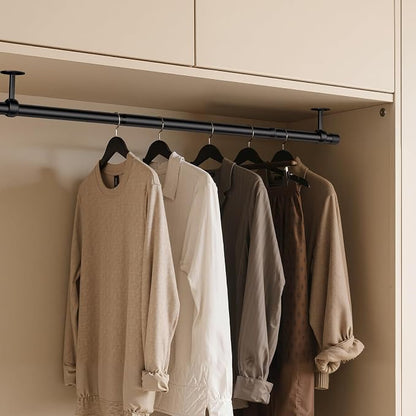 SUTINE Closet Rod, Closet Rods for Hanging Clothes, 17 to 52 inch Adjustable - Image 6