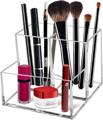 Cerpourt Clear Acrylic Makeup Brush Organizer, Pencil Pen Holder by Cerpourt