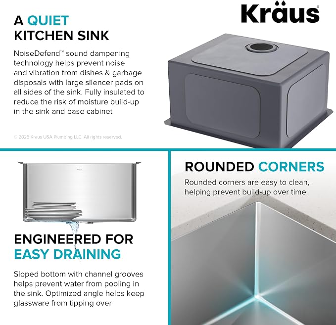 Kraus KHU101-21 Standart PRO 16 Gauge Undermount Single Bowl Set, 21 Inch - Image 10
