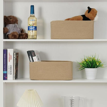 3-Pack Storage Baskets for Organizing | Woven Shelf Toy Basket | Rope Baskets - Image 4