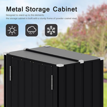 Devoko 28 CU FT Storage Cabinet, Metal Storage Shed - Image 4