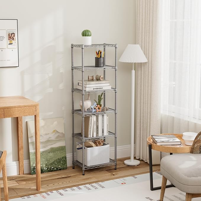 Small 5 tire Shelves Storage Wire Shelving Unit Metal Shelf Adjustable - Image 5