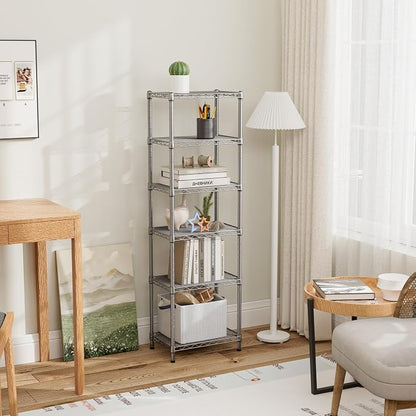 Small 5 tire Shelves Storage Wire Shelving Unit Metal Shelf Adjustable - Image 5