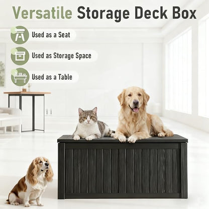 Outdoor Storage Box, Resin Deck Boxes Indoor and outdoor, Waterproof Storage - Image 5