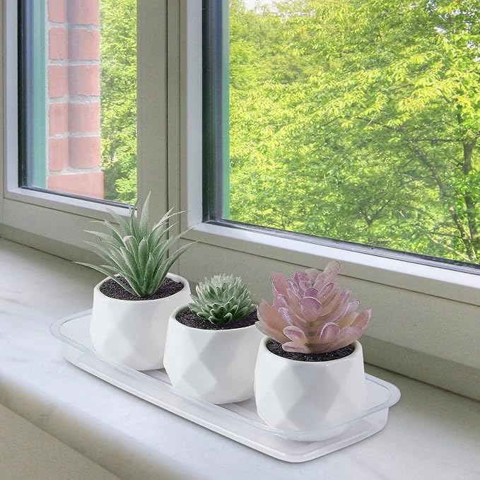 Idyllize Rectangular 5 Pieces of 15 by 6 Inch Clear Thick Plastic Heavy Duty - Image 4