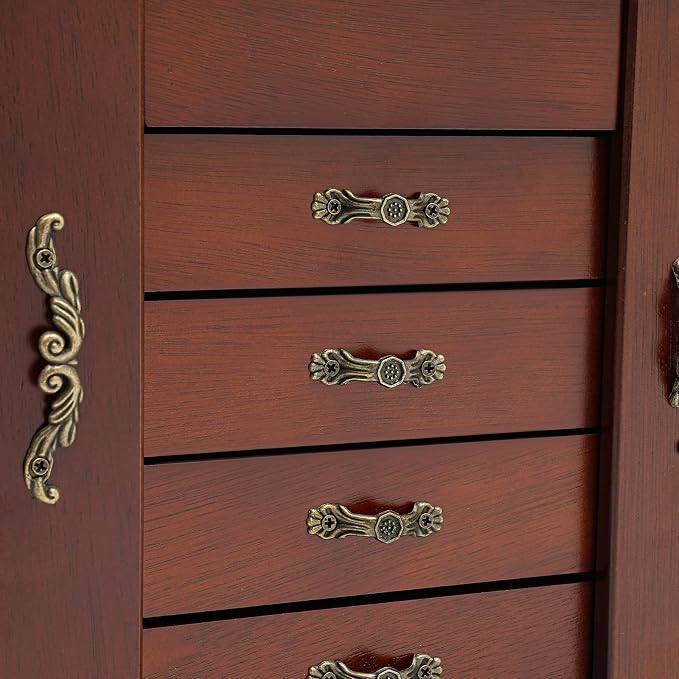 4-Drawer Wooden Jewelry Box, Wood Jewelry Organizer - Image 8