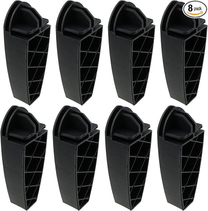 8PCS 100x35x25mm Wire Cube Organiser ABS Plastic Modular Shelf Connector Black by LUORNG