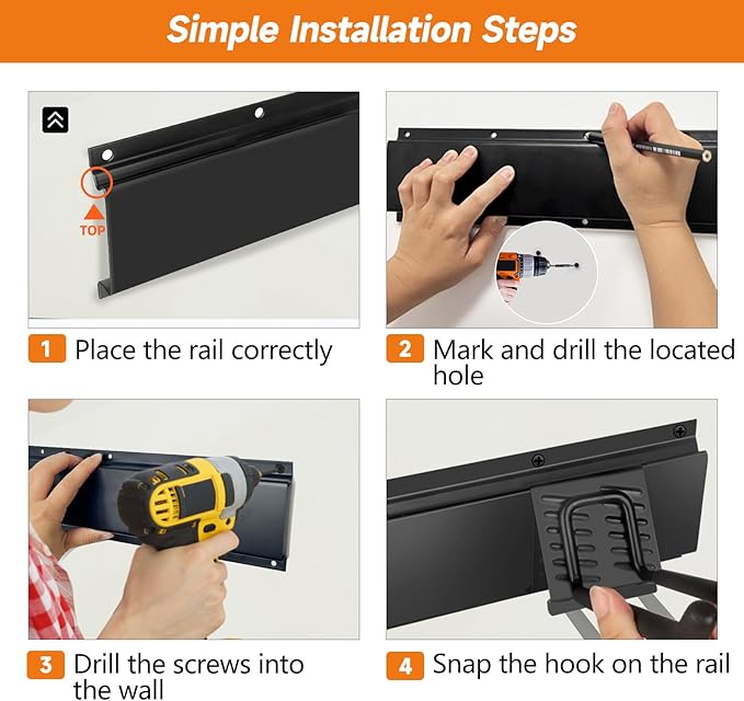 Garage Tool Organizer Wall Mount, Heavy Duty 48 Inches Garage Organization and - Image 6