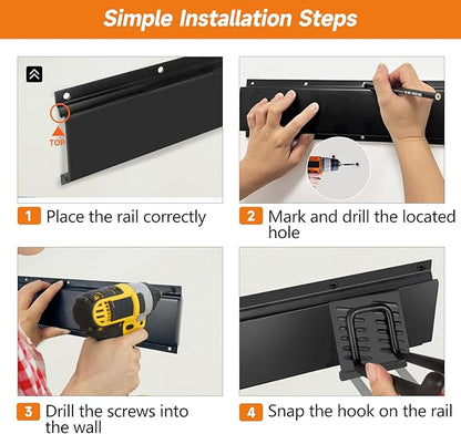 Garage Tool Organizer Wall Mount, Heavy Duty 48 Inches Garage Organization and - Image 6
