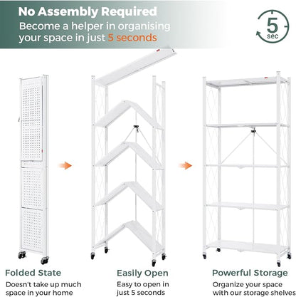 DEANIC 5 Tier Foldable Storage Shelves - Image 5