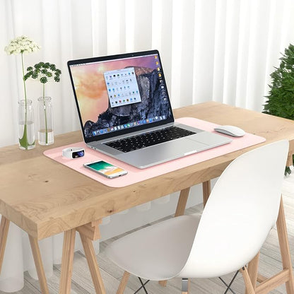 Hsurbtra Desk Pad, 23.6" x 13.8" PU Leather Desk Mat, M Extended Mouse Pad - Image 7
