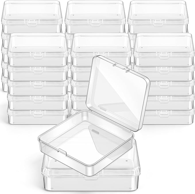 Jetec 30 Pieces Mini Plastic Clear Beads Storage Containers Box by Jetec