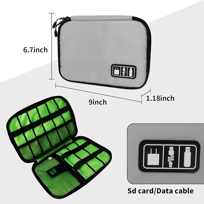 Lcsmaokin Electronics Organizer Travel Case, Electronic Accessories Storage Bag - Image 4