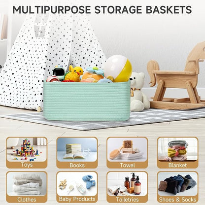 3-Pack Storage Baskets for Organizing | Woven Shelf Toy Basket | Rope Baskets - Image 6