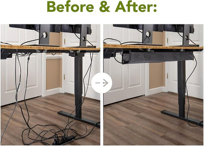 PERFECT POSTURE Mesh Cable Organizer – Under Desk Cable Management - Image 6