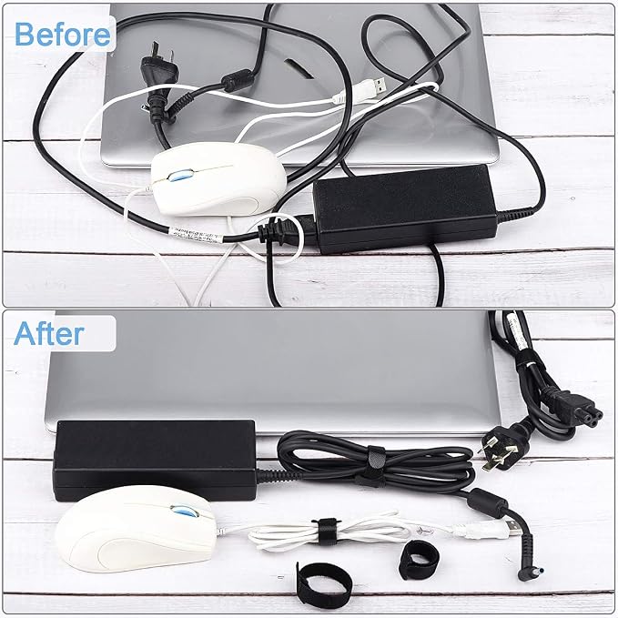60 PCS 6 Inches Reusable Cable Ties, Adjustable Cord Straps Wire Organizer Cord - Image 3