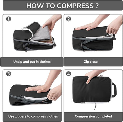 CherryNow Compression Packing Cubes, 7 Set Packing Cubes - Image 3