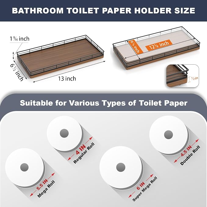 Oak Bathroom Toilet Tank Tray, Vanity Tray - Image 6