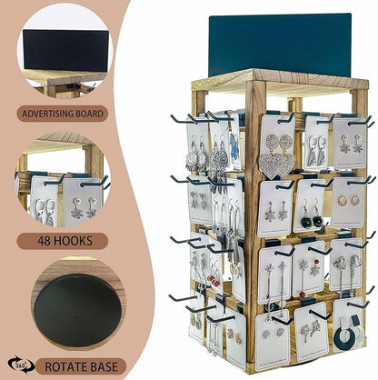 Wooden rotating Jewelry Display Stand - Image 2