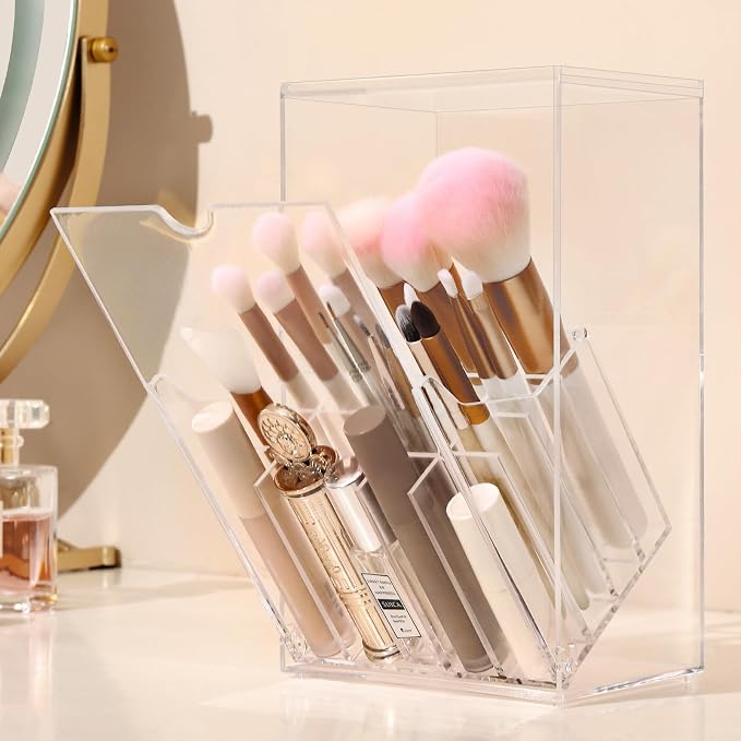 Acrylic Makeup Brush Holder by DEALIGHT