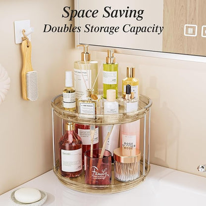 LAMU 2 Tier Lazy Susan Turntable Organizer 10.6'' Rotating Spice Rack - Image 6