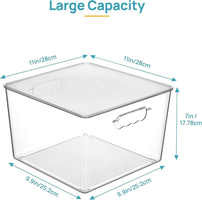 Vtopmart 6 Pack Extra Large Clear Stackable Storage Bins - Image 2