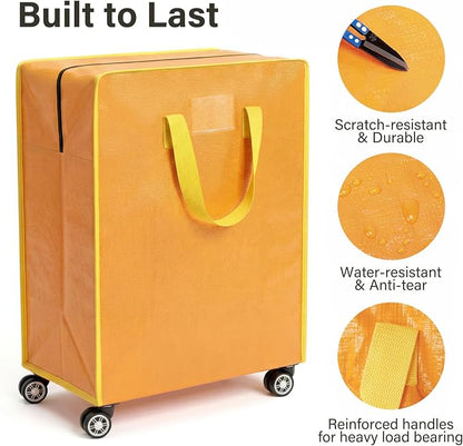 Oversized Wheeled Moving Bags, Heavy-Duty Zippered Tote - Image 4