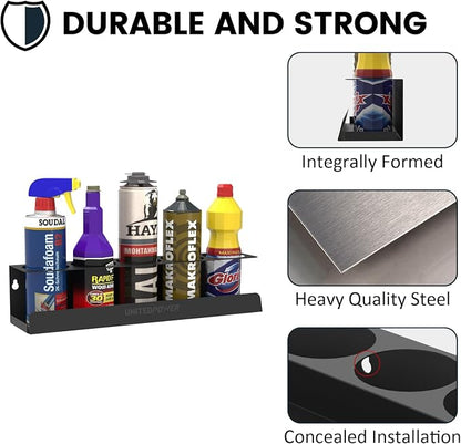UNITEDPOWER 5 Aerosol Spray Can Holder, Paint Bottle Storage Rack, Steel Wall - Image 4