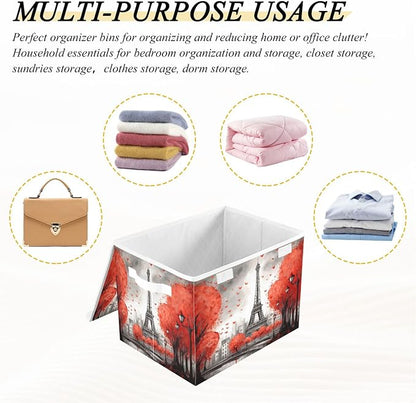 Red Paris Tower Storage Bins - Image 7