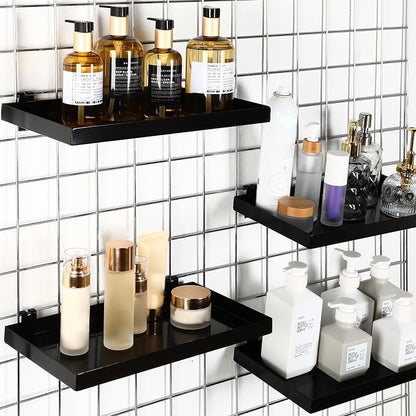 Coume 4 Pcs Grid Panel Display Shelf 11.8 x 7.87 Inch Metal Display Rack - Image 2