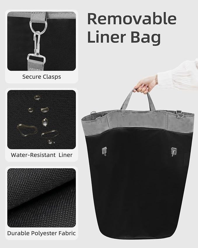 STORAGE MANIAC Rolling Laundry Hamper - Image 3