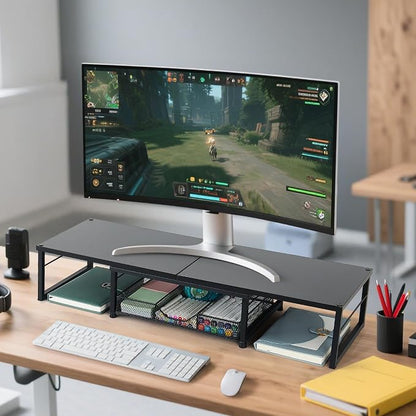 OPNICE Dual Monitor Stand Riser, Desk Organizer - Image 6