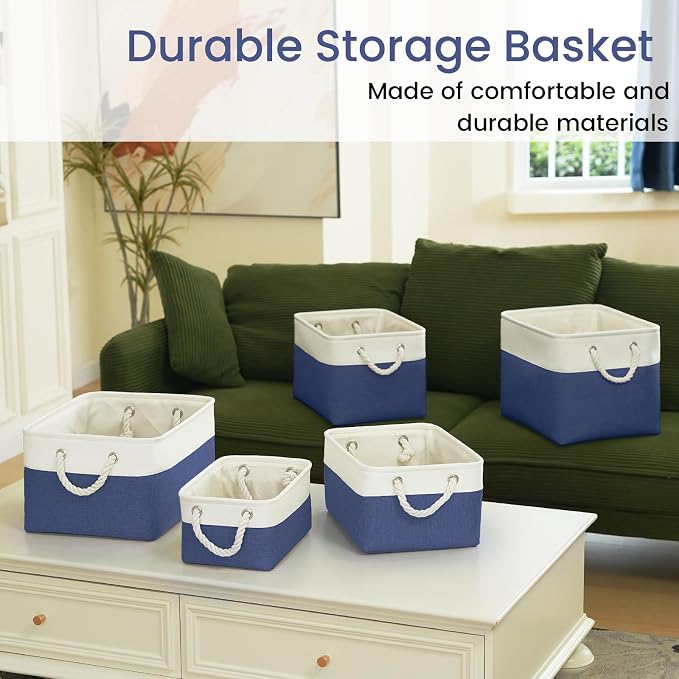 11.8x7.9x5.2 Inch Fabric Small Storage Bins - Image 7