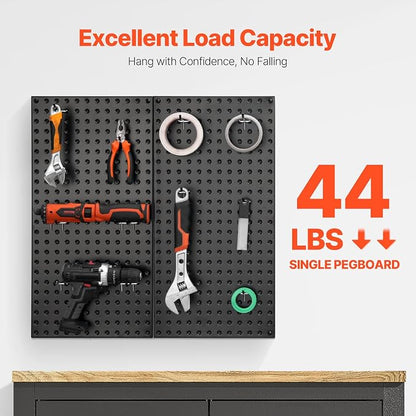 VEVOR Metal Pegboard Panels, 2 Panels, Heavy Duty Peg Board Wall Organizer - Image 2