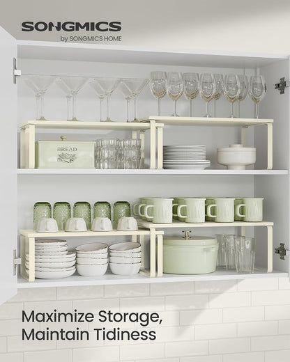 SONGMICS Cabinet Organizer Shelf, Kitchen Storage, Spice Rack, Expandable - Image 2