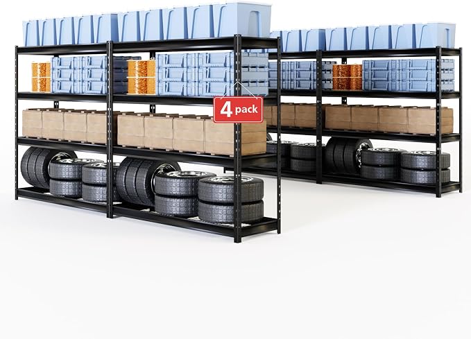 The Atlas 77" W x 24" D x 72" H Heavy Duty Garage Metal Industrial Storage by Shuntong