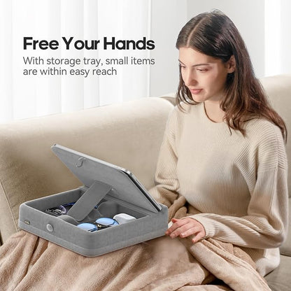 KDD Tablet Pillow Stand with Storage, Foldable iPad Holder - Image 3