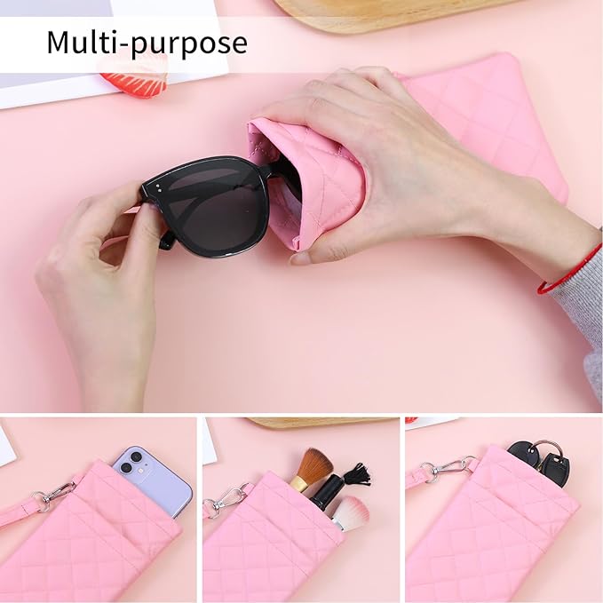 Double Eyeglass Case Soft Dual Glasses Case - Image 5