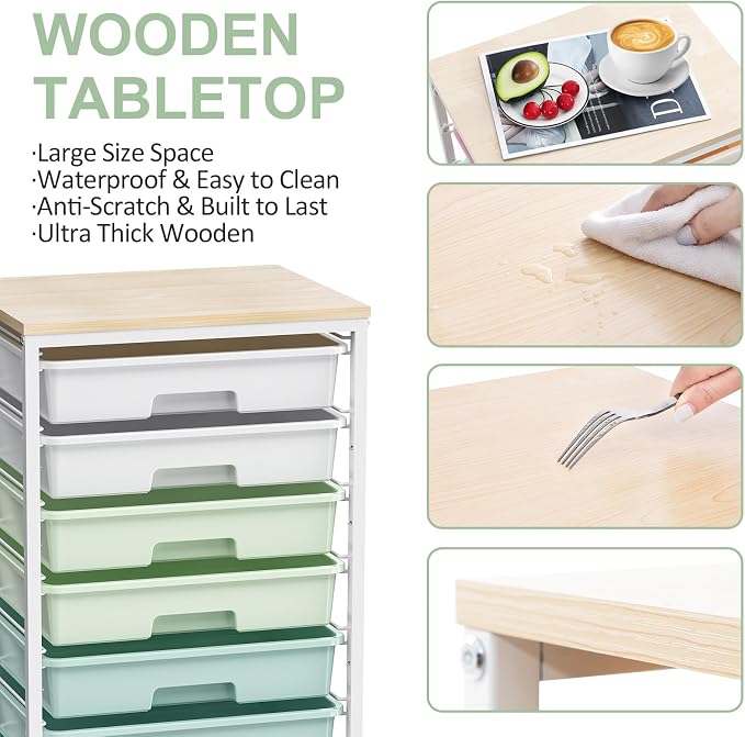Rolling Storage Utility Cart Organizers - Image 3