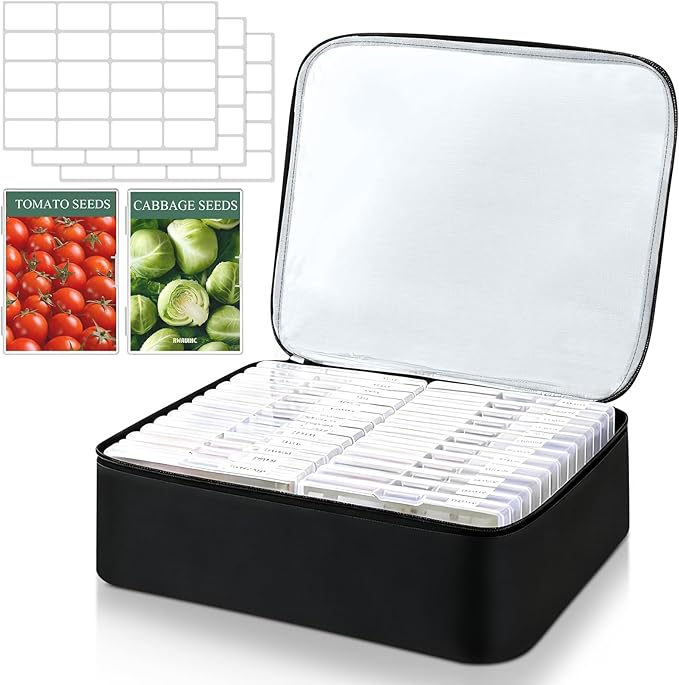 26 Slots Seed Storage Organizer Box, Reusable Oxford Cloth Seeds Storage by Unknown