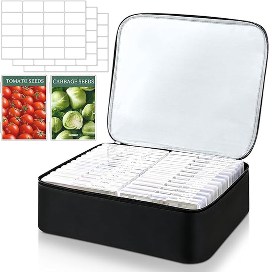 26 Slots Seed Storage Organizer Box, Reusable Oxford Cloth Seeds Storage by Unknown