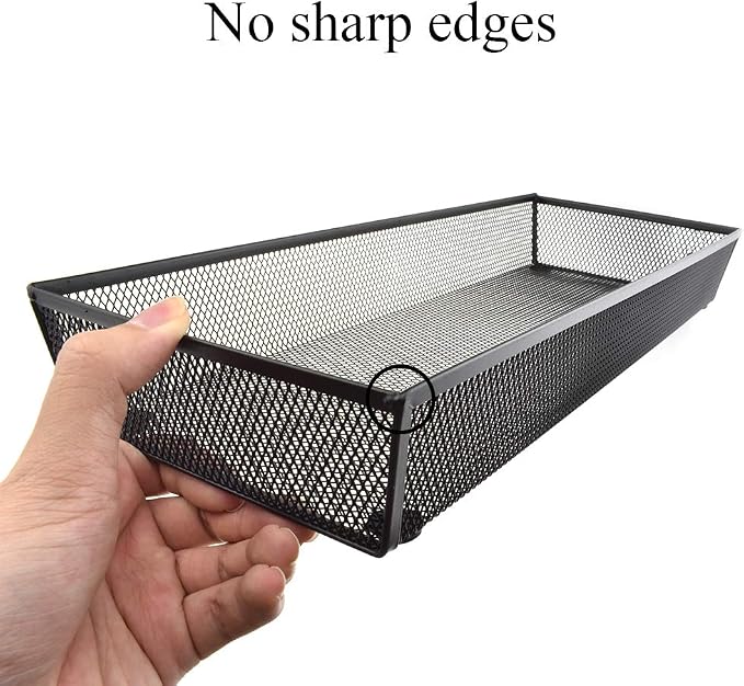 HAHIYO Stackable Mesh Tray Cup 15 x 6 x 2 inches Sturdy Container - Image 6