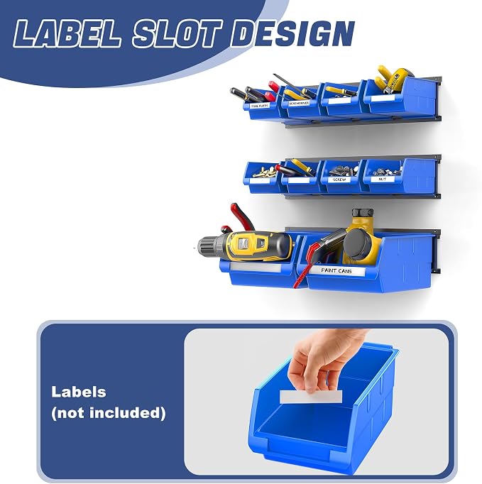 WALMANN Wall Mounted Storage Bins - Image 4