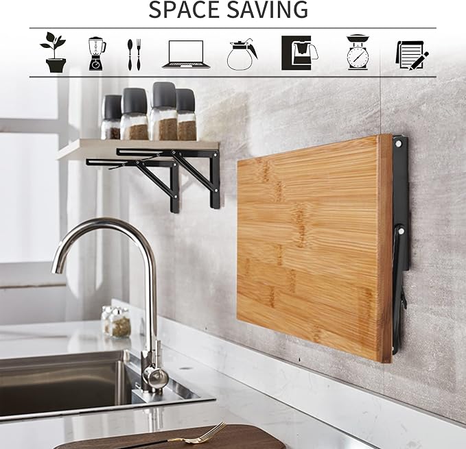 YUMORE Folding Shelf Bracket Heavy Duty, 12 Inch Collapsible Shelf Bracket - Image 5